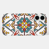 Coques Case-Mate iPhone mosaïque géométrique, Motif mandala (Verso (horizontal))