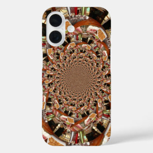 Coques iPhone 16 Mosaïque Hypnotique de Sushi Brun Terreux & Cuiv