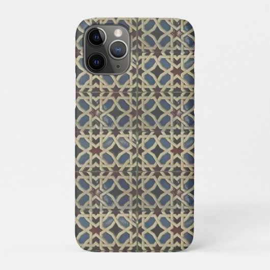 Coques Case-Mate iPhone Mosaïque méditerranéenne bleu vert (Dos)