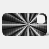 Coques Case-Mate iPhone Mosaïque métallique en acier inoxydable foncé (Verso (horizontal))