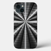 Coques Case-Mate iPhone Mosaïque métallique en acier inoxydable foncé (Verso)