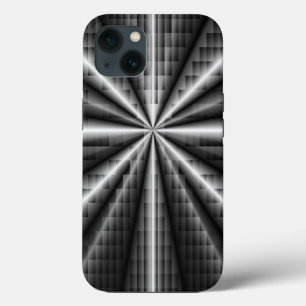 Case-Mate iPhone Case Mosaïque métallique en acier inoxydable foncé
