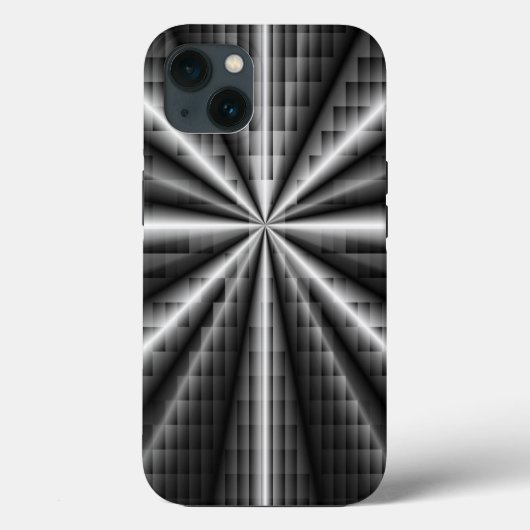 Coques Case-Mate iPhone Mosaïque métallique en acier inoxydable foncé (Verso)