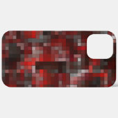 Coques Case-Mate iPhone Mosaïque numérique de carrés dans les tons rouges (Retour (horizontal))