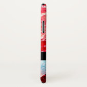 Coques Case-Mate iPhone Mosaïque rouge abstrait brillant parties scintilla (Dos/Droite)