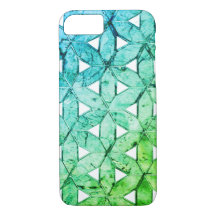 Mosaïque verte aquamarine | fleur de vie