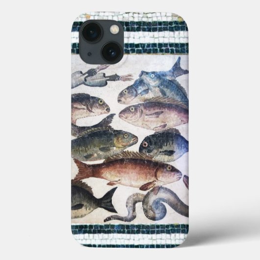 COQUES Case-Mate iPhone MOSAÏQUES ROMAINES ANTIQUES, POISSONS, ESPACE DE V (Verso)