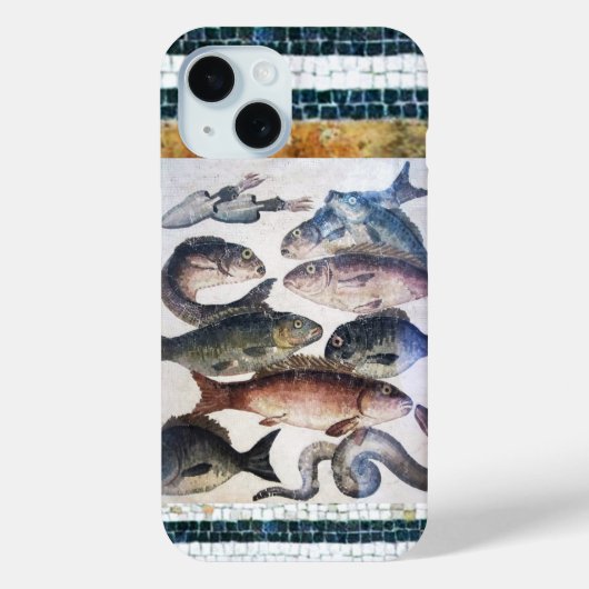 COQUES Case-Mate iPhone MOSAÏQUES ROMAINES ANTIQUES, POISSONS, ESPACE DE V (Verso)
