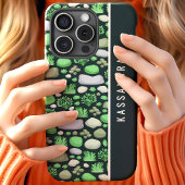 Coques Case-Mate iPhone Moss Et Pierres Nom Personnalisé Personnalisé Pers