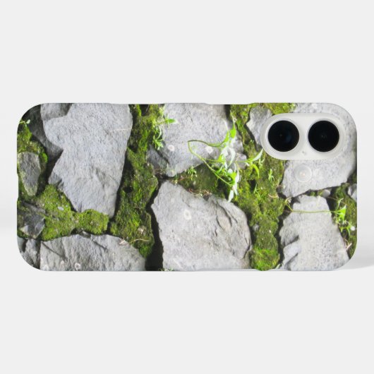 Coques Case-Mate iPhone Mossy Rock Wall (Verso (horizontal))