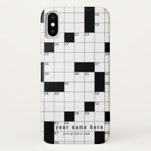 Case-Mate iPhone CASE MOT CROISÉ PUZZLE BLACK WHITE VIDE CARRÉS
