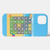 Coques Case-Mate iPhone Mot de vacances de plage thème de puzzle (Verso (horizontal))