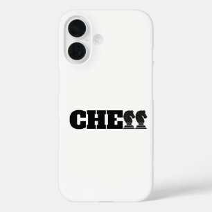 Coques iPhone 16 Mot d'échecs Chevaliers Noirs Jeu créatif intellig