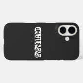 Coques Case-Mate iPhone Mot d'échecs Lettres blanches Pièces noires Créati (Verso (horizontal))