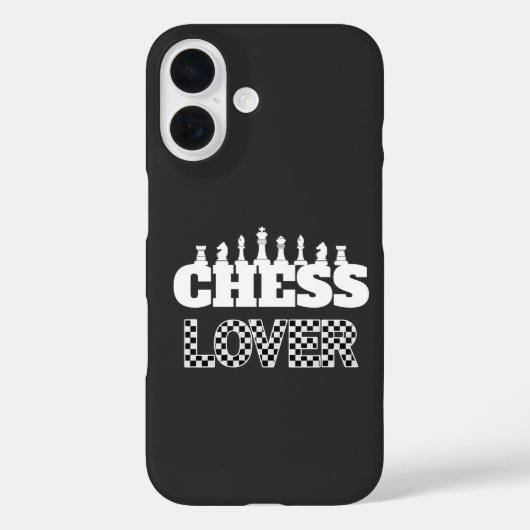Coques Case-Mate iPhone Mot d'échecs Pièces blanches Lover Board Motif (Verso)
