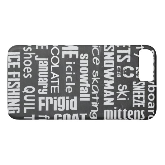 Coques Case-Mate iPhone Mot d'hiver (Dos (Horizontal))