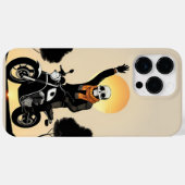 Coques Case-Mate iPhone Motard au masque de crâne en course (Verso (horizontal))