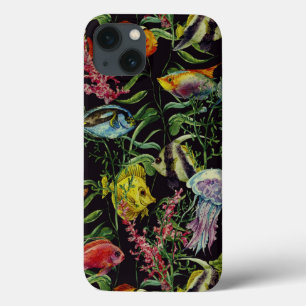 iPhone 13 Case Motif 1 de vie marine d'aquarelle