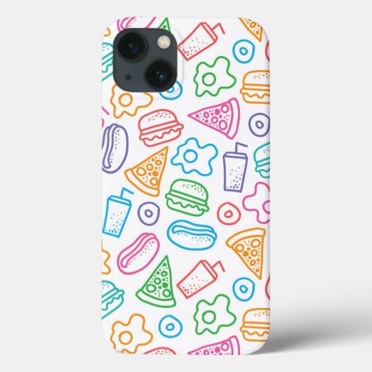 Coques Case-Mate iPhone Motif 2 d'aliments de préparation rapide (Verso)