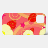 Coques Case-Mate iPhone Motif 2 de fraise (Verso (horizontal))
