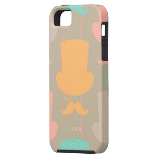 Coques Case-Mate iPhone Motif 2 de moustache (Dos gauche)