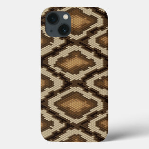 iPhone 13 Case Motif 2 de peau de serpent de python