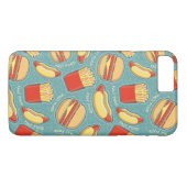 Coques Case-Mate iPhone Motif 3 d'aliments de préparation rapide (Dos (Horizontal))