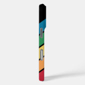 Coques Case-Mate iPhone Motif à bande rétro Rainbow Stoppé Nom (Verso / Droite)