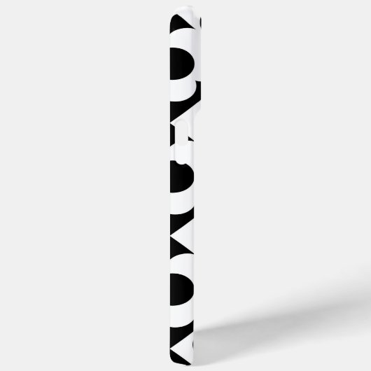 Coques Case-Mate iPhone Motif à bille en diamant noir et blanc (Verso / Droite)