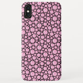 Coques Case-Mate iPhone Motif à bille en diamant noir et rose (Dos)
