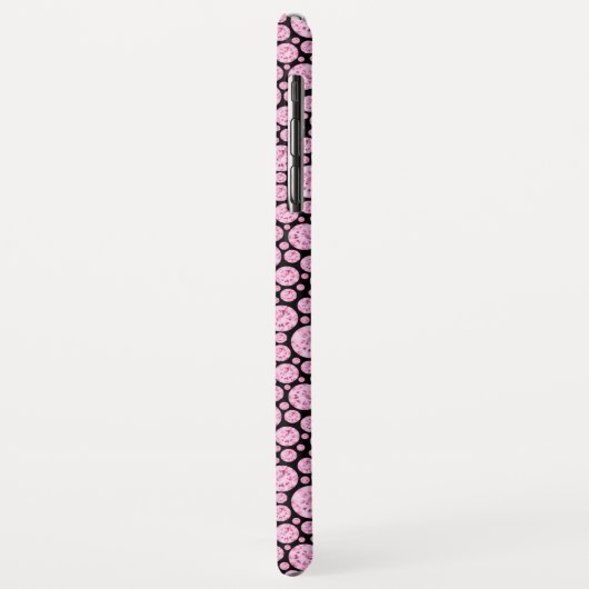 Coques Case-Mate iPhone Motif à bille en diamant noir et rose (Dos/Gauche)