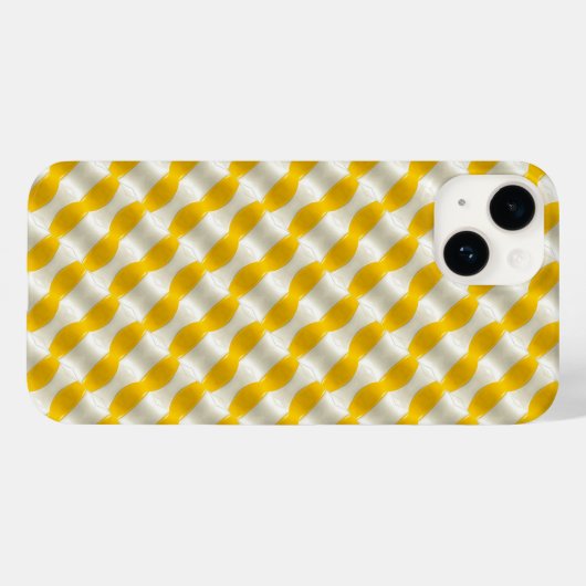Coques Case-Mate iPhone Motif à bille jaune (Verso (horizontal))