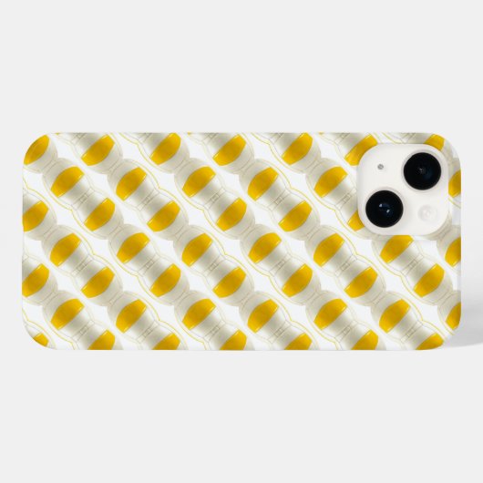 Coques Case-Mate iPhone Motif à bille jaune (Verso (horizontal))
