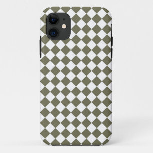 Case-Mate iPhone Case Motif à carreaux diamant Vert mousse