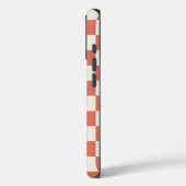 Coques Case-Mate iPhone Motif à carreaux en terre cuite et crème avec mono (Verso / Gauche)