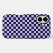 Coques Case-Mate iPhone motif à carreaux lilas français (Verso (horizontal))