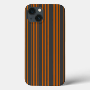 Case-Mate iPhone Case Motif à cinq bandes Burnt orange et charbon de boi