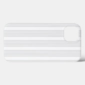 Coques Case-Mate iPhone Motif à cinq bandes gris clair et blanc (Verso (horizontal))