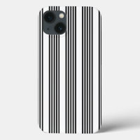 Motif à cinq bandes noir et blanc