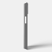 Coques Case-Mate iPhone Motif à cinq bandes noir et blanc avec bronzage (Verso / Droite)