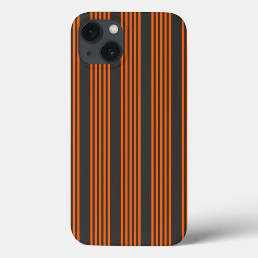 Coques Case-Mate iPhone Motif à cinq bandes orange et charbon de bois (Verso)