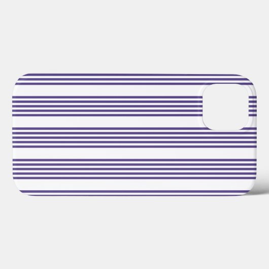 Coques Case-Mate iPhone Motif à cinq bandes Ultra violet et blanc (Verso (horizontal))