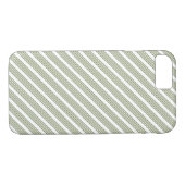 Coques Case-Mate iPhone Motif à cinq bandes vert et blanc olive (Dos (Horizontal))