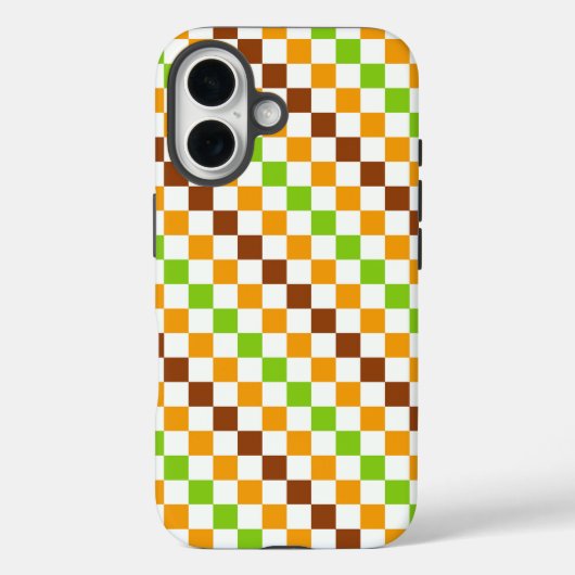 Coques Case-Mate iPhone Motif à damier diagonal de récolte (Verso)