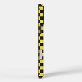 Coques Case-Mate iPhone Motif à damier jaune et noir (Verso / Droite)