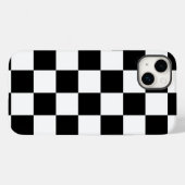 Coques Case-Mate iPhone Motif À damiers noir et blanc (Verso (horizontal))