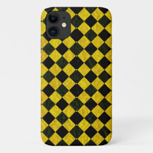 Case-Mate iPhone Case Motif à damiers noir et jaune