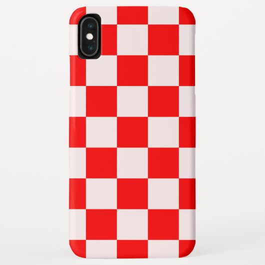 Coques Case-Mate iPhone Motif À damiers rouge et blanc (Dos)