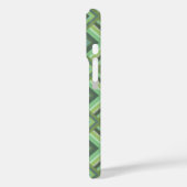 Coques Case-Mate iPhone Motif à échelle à rayures vert olive (Verso / Gauche)