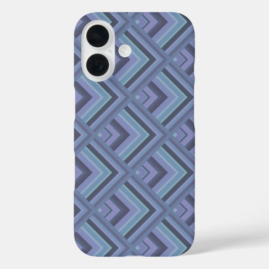 Coques Case-Mate iPhone Motif à échelle gris bleu (Verso)